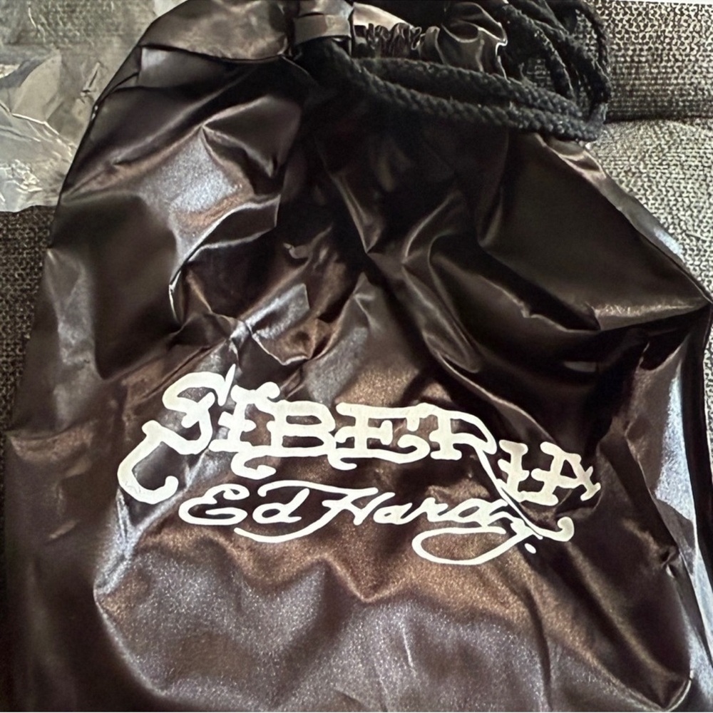 Ed Hardy Pink Shoulder Bag with Tiger and Panther Design, NWOT - Picture 5 of 6